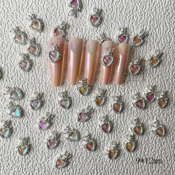 10Pcs/Bag New Nail Art Jewelry Diamond Style Alloy Diamond Zircon Resin Pearl Nail Decoration Diamond Nails Stickers & Decals