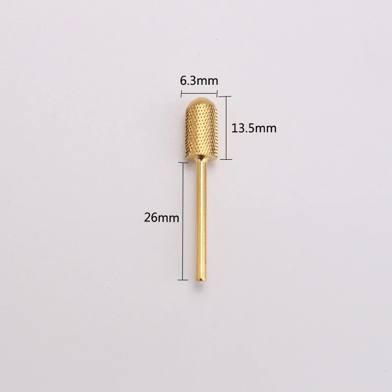  Gold Round Top Burr Nail Drill Bit Electric Accessories 3/32
