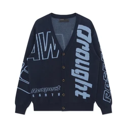 2021 Оригинальный OEM & ODM вязаный жаккардовый Кардиган с длинным рукавом, свитеры, мужская одежда с V-образным вырезом, модный вязаный свитер, мужские кардиганы