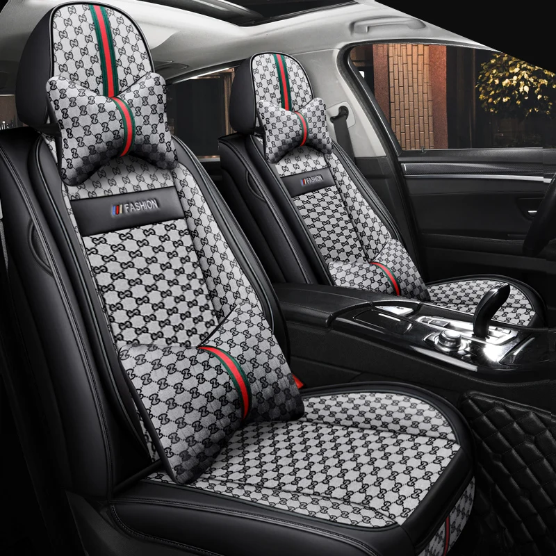 High Quality Four Season Universal Funny Car Seat Cover PU Leather Auto Cover for Fashion Design