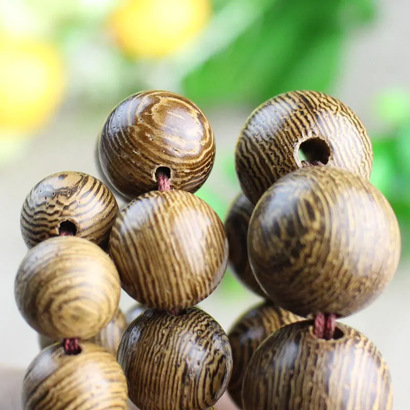 Jymoon 10/12/15mm Chicken Wings Wood 108 Buddhist Beads Bracelet Necklace Beads String For Men And Women Gifts