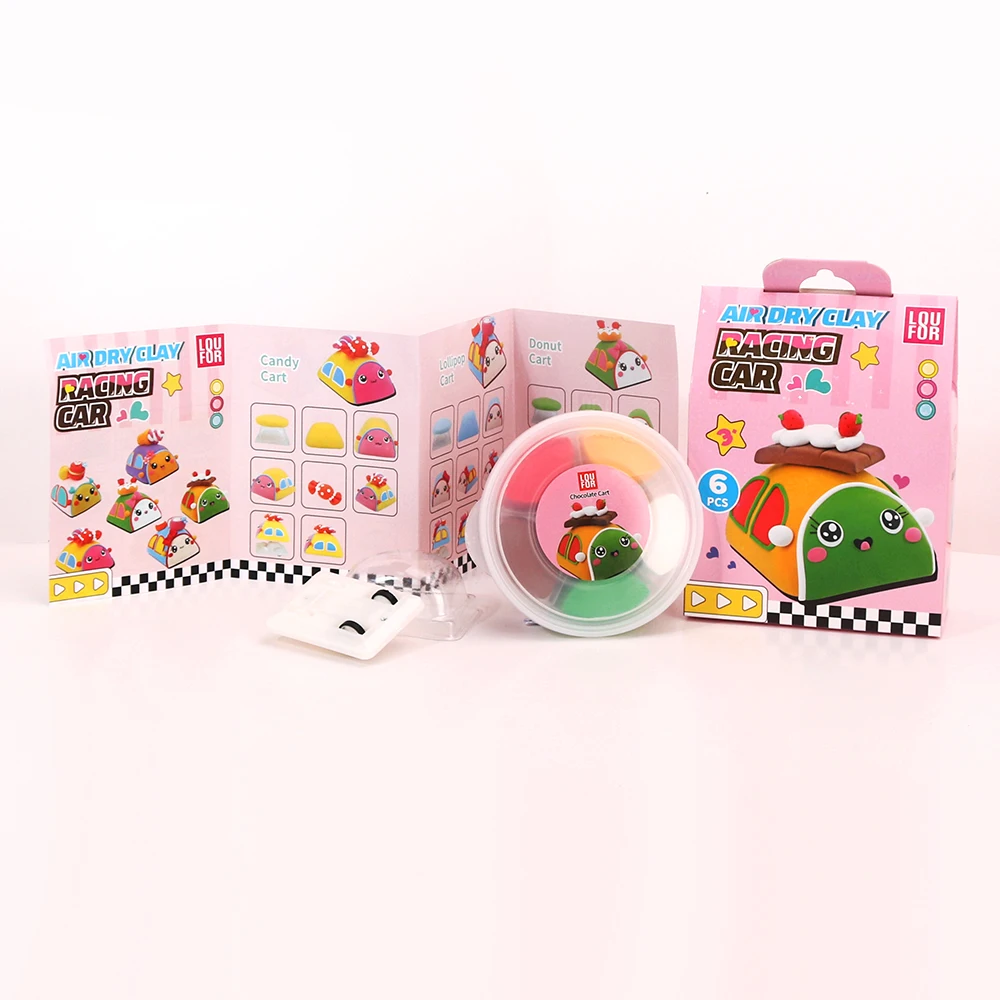 Kids Modeling Super Light Clay Ultra-light Plasticine Pink Gift Box DIY Air Dry Clay