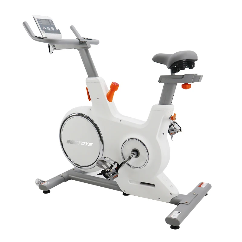 New white 5kg flywheel belt 3pcs crank with the strong frame home use energym  adult exercise bike