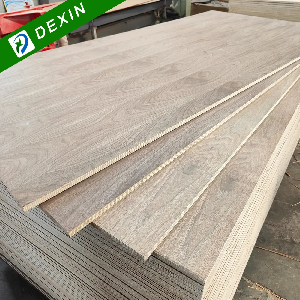 2023 Hot Sale Oak/ Teak/ Walnut Veneer on Plywood 2mm~25mm Fancy Playwood for Interior Decoration