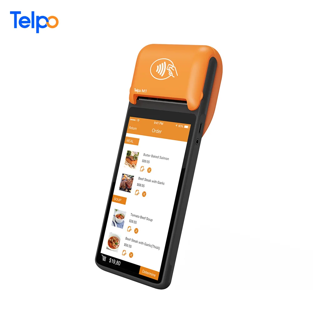 Telpo M1 портативный Android 11 POS-терминал с принтером для оплаты билетов сканер