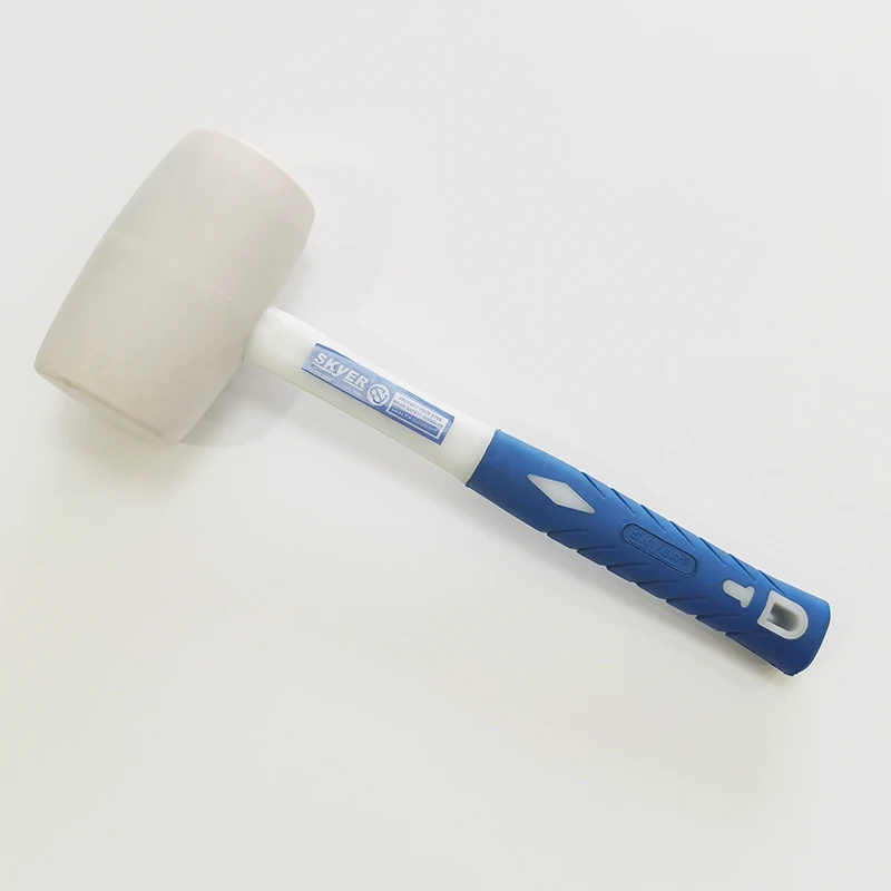 16oz  skyer brand   wooden handle white rubber mallet hammer