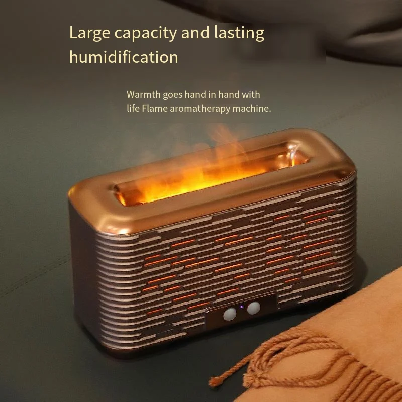 Meisite Volcano Flame Aroma Diffuser 200ml Essential Oil Humidifier & Vaporizer Fire Water Volcano for Home with 1-Year Warranty