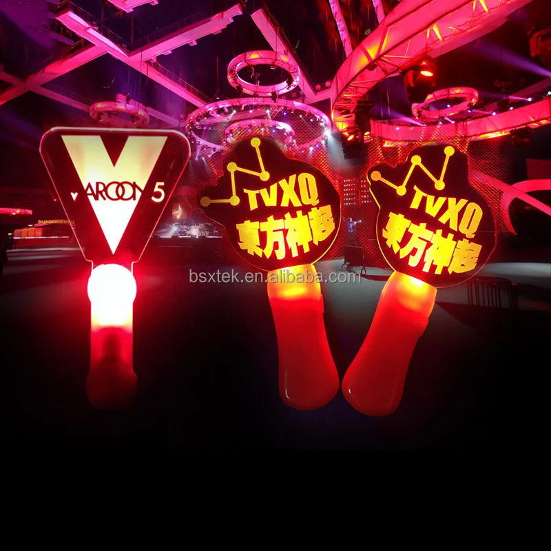 Custom Logo Concert & Nightclub LED Flashing Neon Light Stick Acrylic Party Decorations