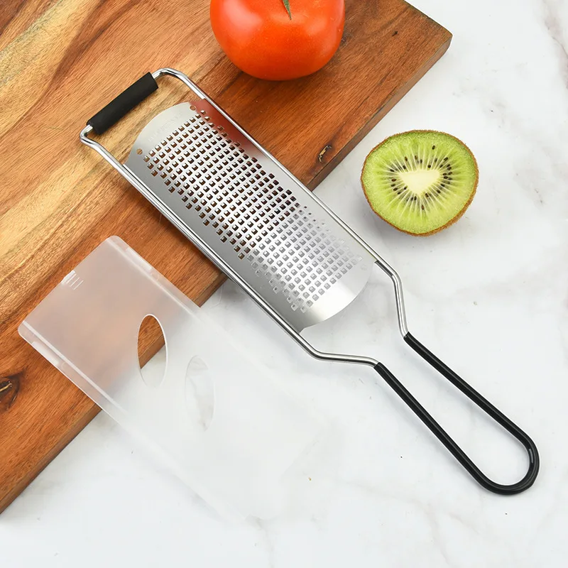 304 Stainless Steel Cheese Shredder Nutmeg Vegetables Fruits Potato Ginger Grater with Protective Cover Kitchen Tools