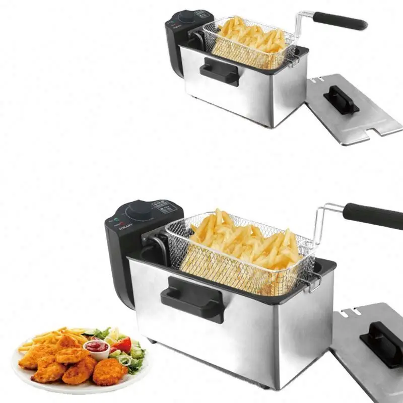 
 Электрическая сковорода, многофункциональная фритюрница с регулируемым термостатом, без испарений, машина для курицы, картофеля фри  