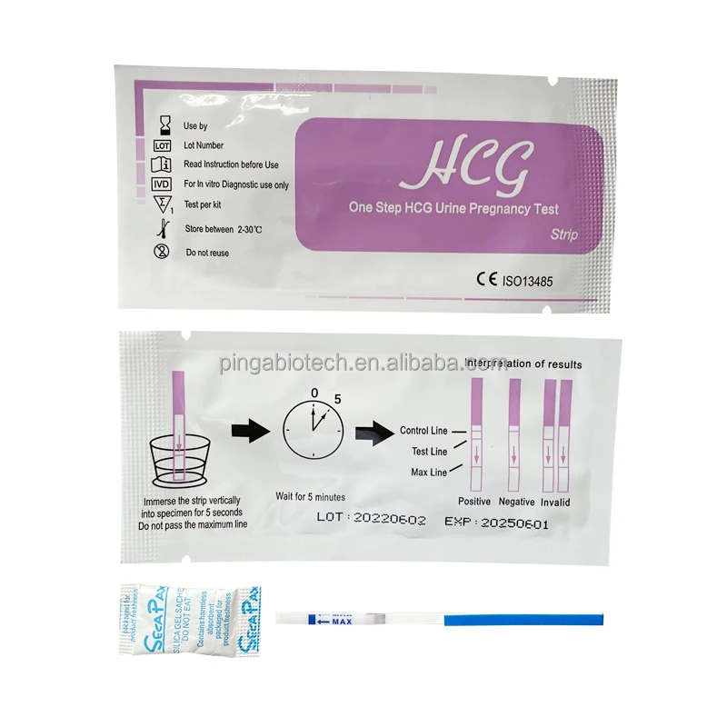 100PCS/BOX HCG Strip Early Urine One-step  Pregnancy  Test Strip Home Use