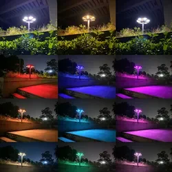 Wholesale Ip66 Waterproof Remote Control Abs Rgb Led Street Lights Outdoor 2000w Solar All In One Ufo Garden Light
