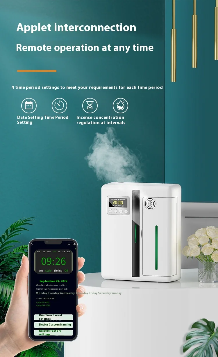Smart App electric scent machine essential oil aroma diffuser from room Commercial hotel wall hang diffuser air freshener