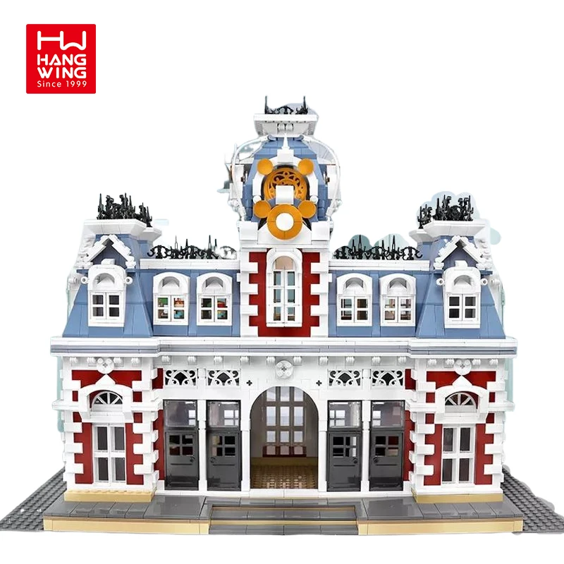 HW Station Of Dreamland Brain Toy 2021 Children Lepini Street View DIY Brick Building Block Toy Set For Kids Gift 3132pcs