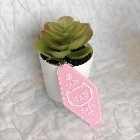 Personalized Motel Pink  KeyChain Acrylic Glitter Motel Key Tag Blank  Custom Logo Printing Keychain Motel