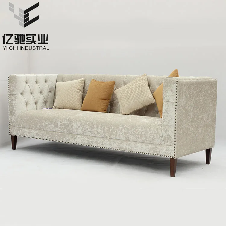
Shanghai YiChi white imported premium PU leather restaurant lounge sofa 