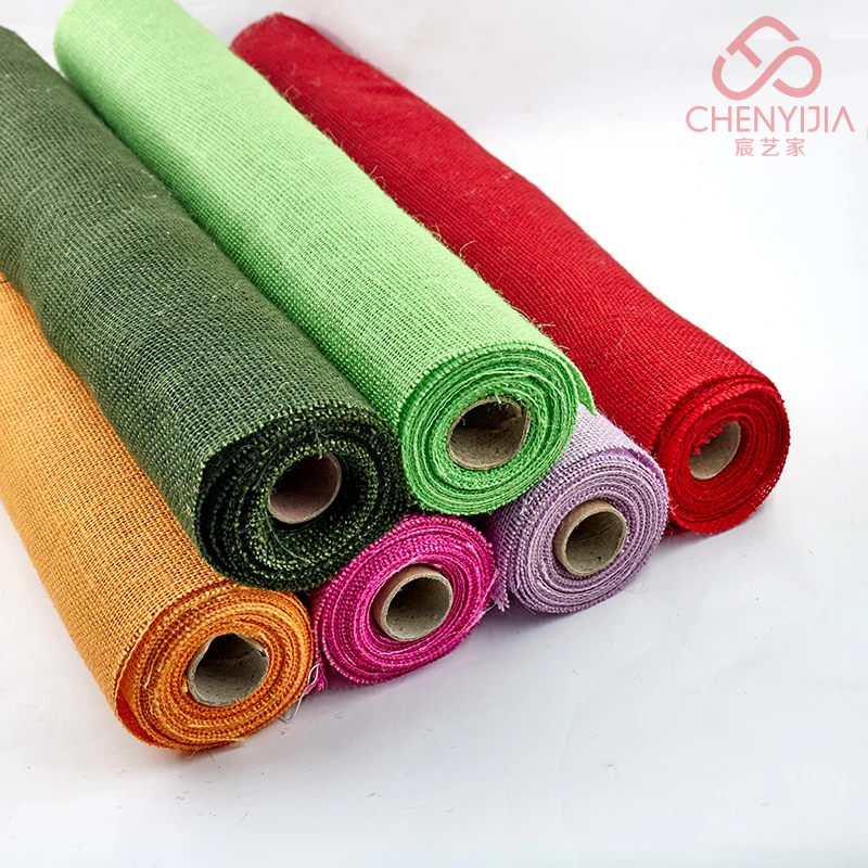 100% jute fabric, environmentally friendly materials, fashionable high-end handmade factory direct sales color linen