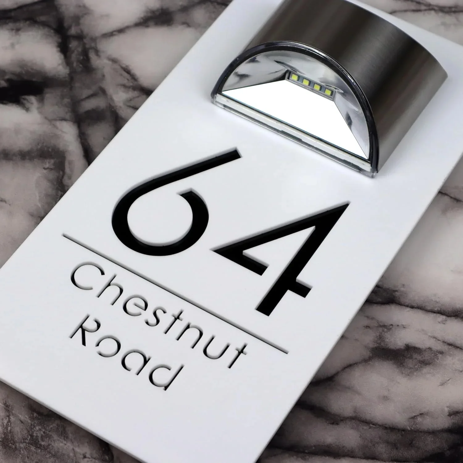 Hot Selling POD Solar Acrylic Metal Printing Engraving Hollow Light Doorplate Production Customizable Metal Signs