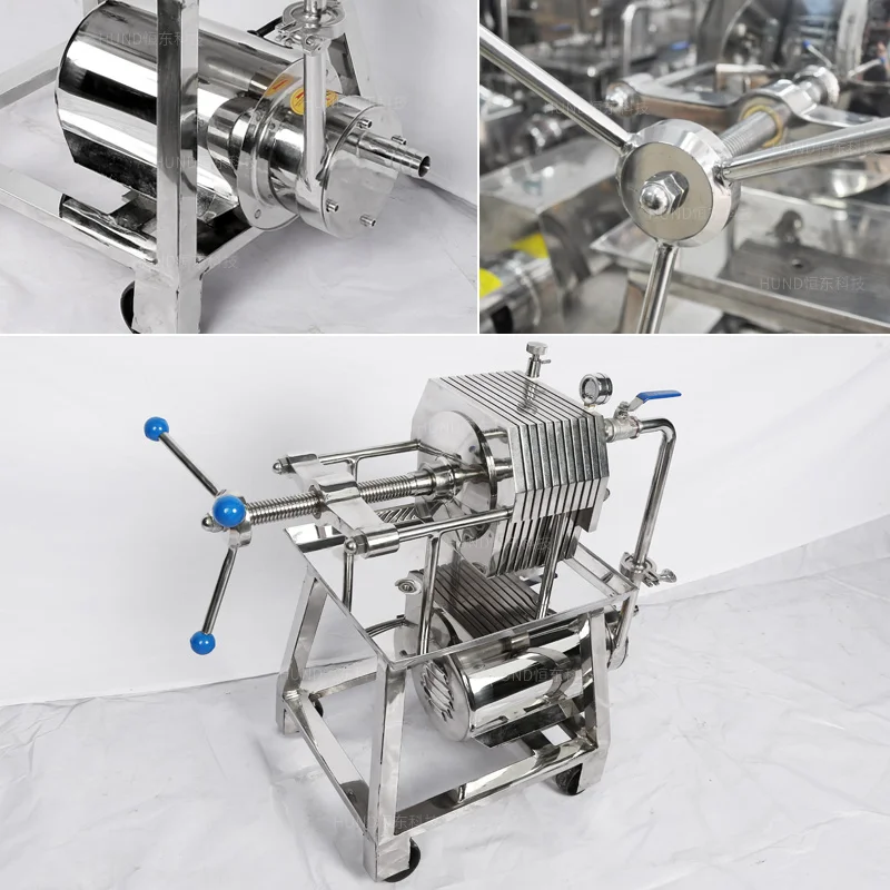 Small Stainless Steel Plate Filter Machine For Wine Plate Frame Filter Machine For Liquid Fine Filtration