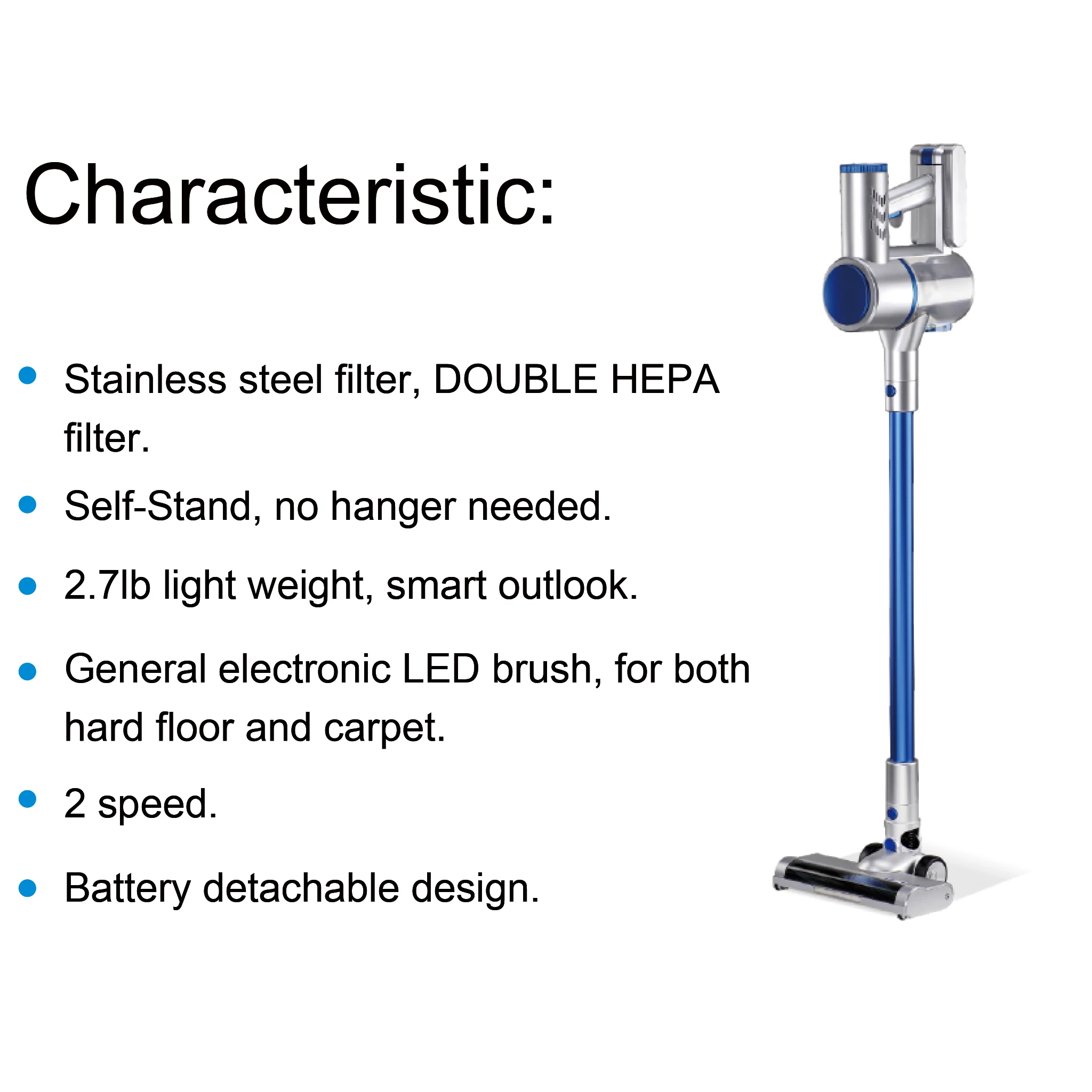 Wireless Powerful Aspirapolvere Broom Vaccum Stick Battery Detachable Cyclone Wet And Dry Vacuum Cleaner