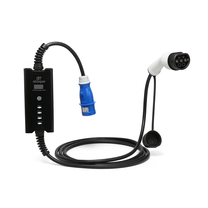 7KW Portable EV Charger Type 2 With CE Plug Electric Vehicle Car Charging square screen