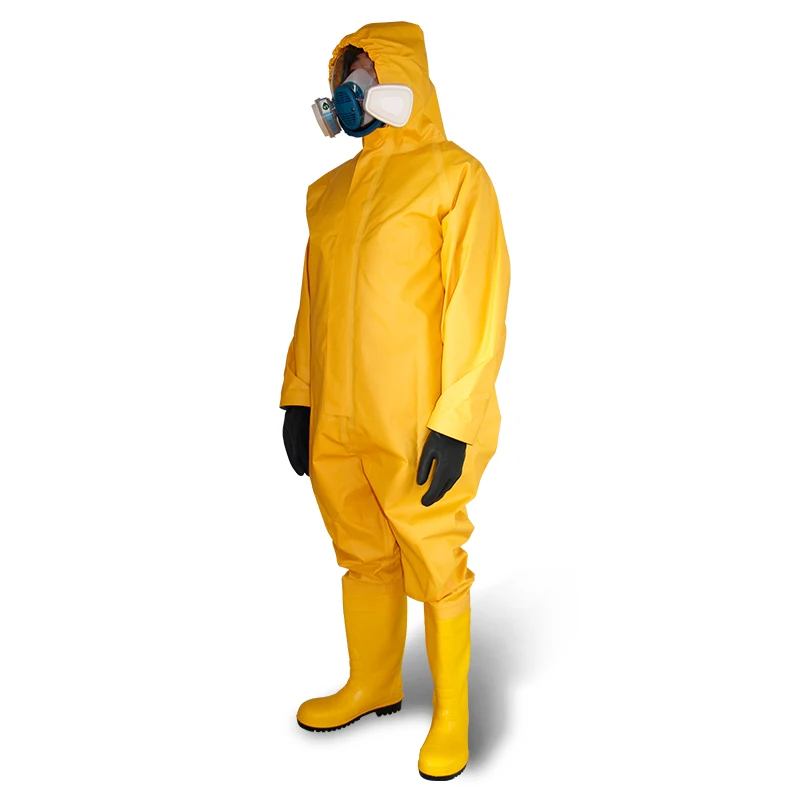 Chemical Resistant Protective Clothing coverall With Air Respirator