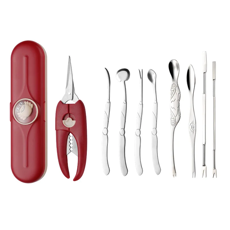 Seafood Tool Multifunction Lobster Crackers Picks Stainless Steel Seafood Crackers Crab Forks Crab Pliers