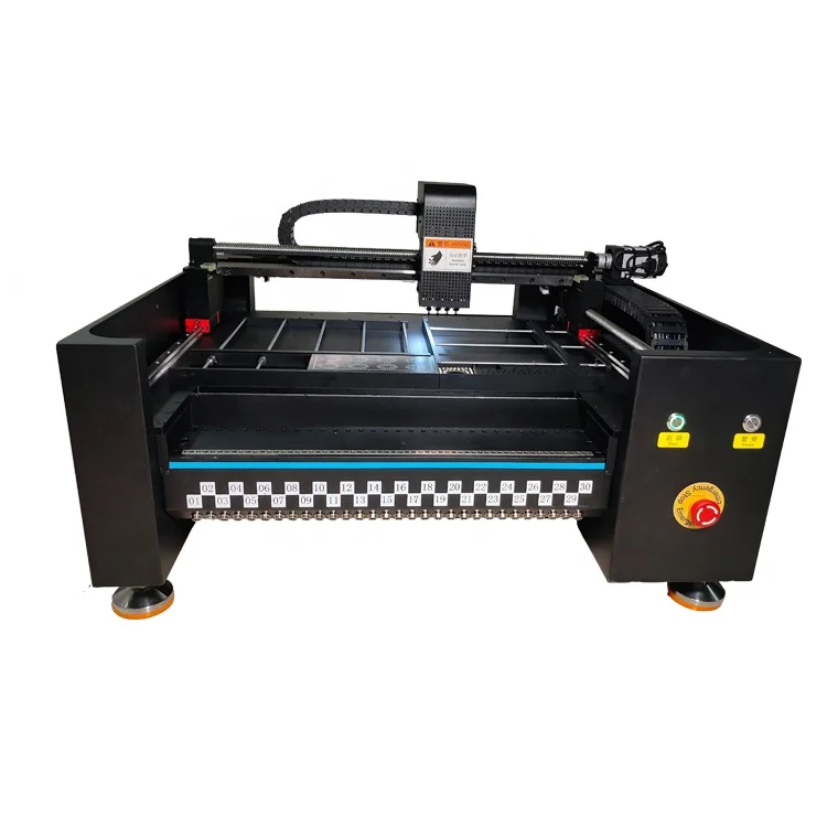 PCB board making smd LED chip mounter smt 4 head  mini desktop automatic smt pick and place machine