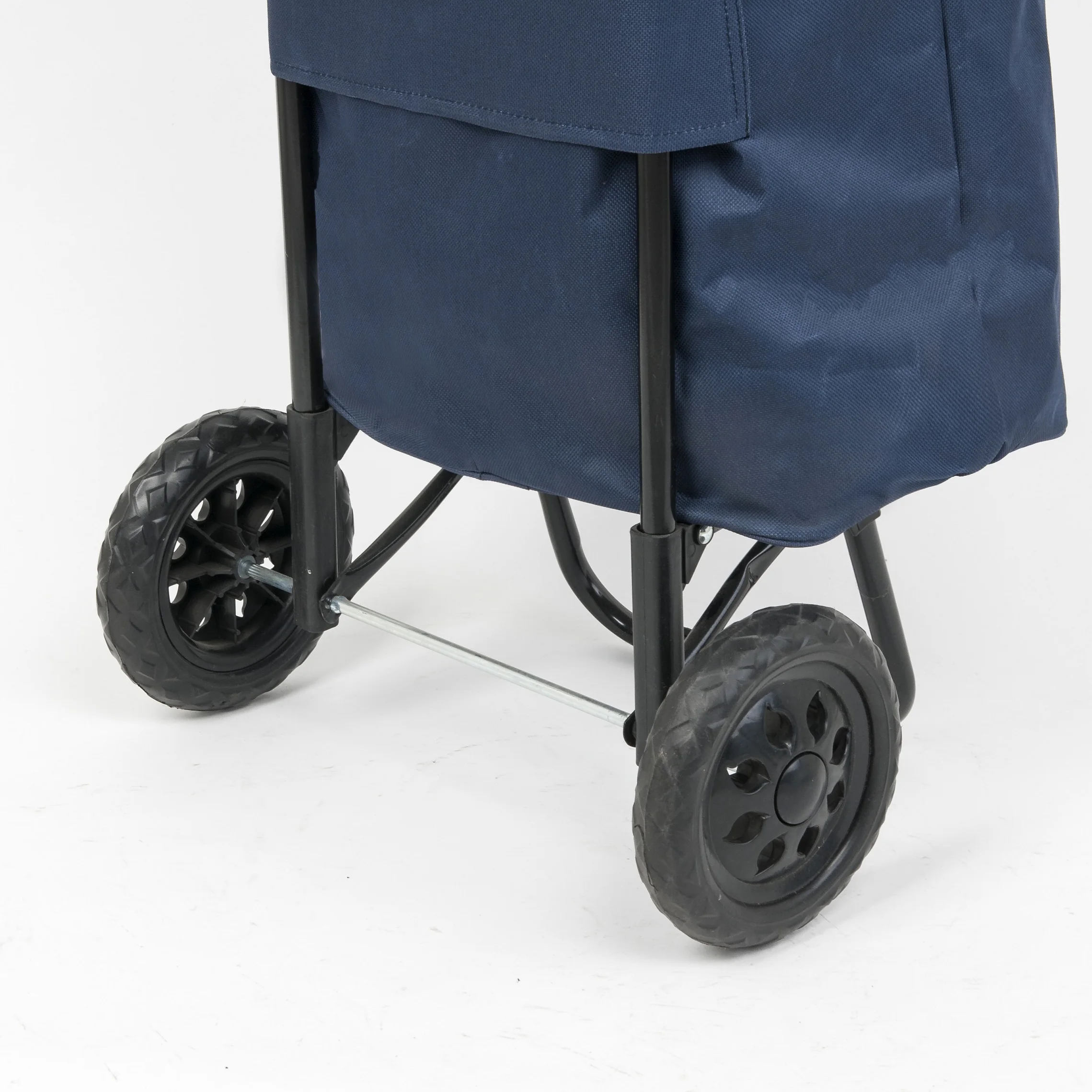 100% polyester 600D fabric foldable shopping cart folding with wheel oxford trolley