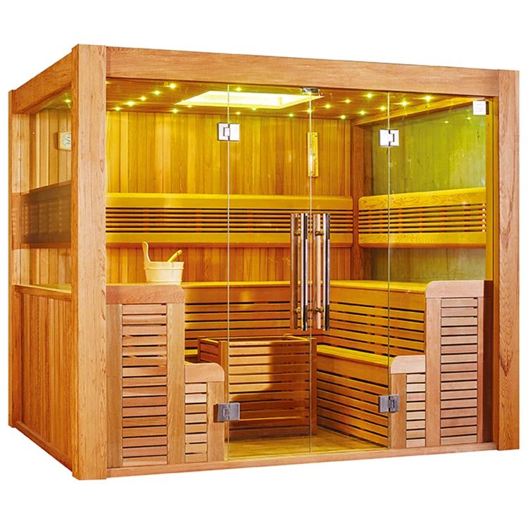Monalisa Red Cedar Wood Sauna Heater Indoor Outdoor Room 6 People 5 People Sauna Room