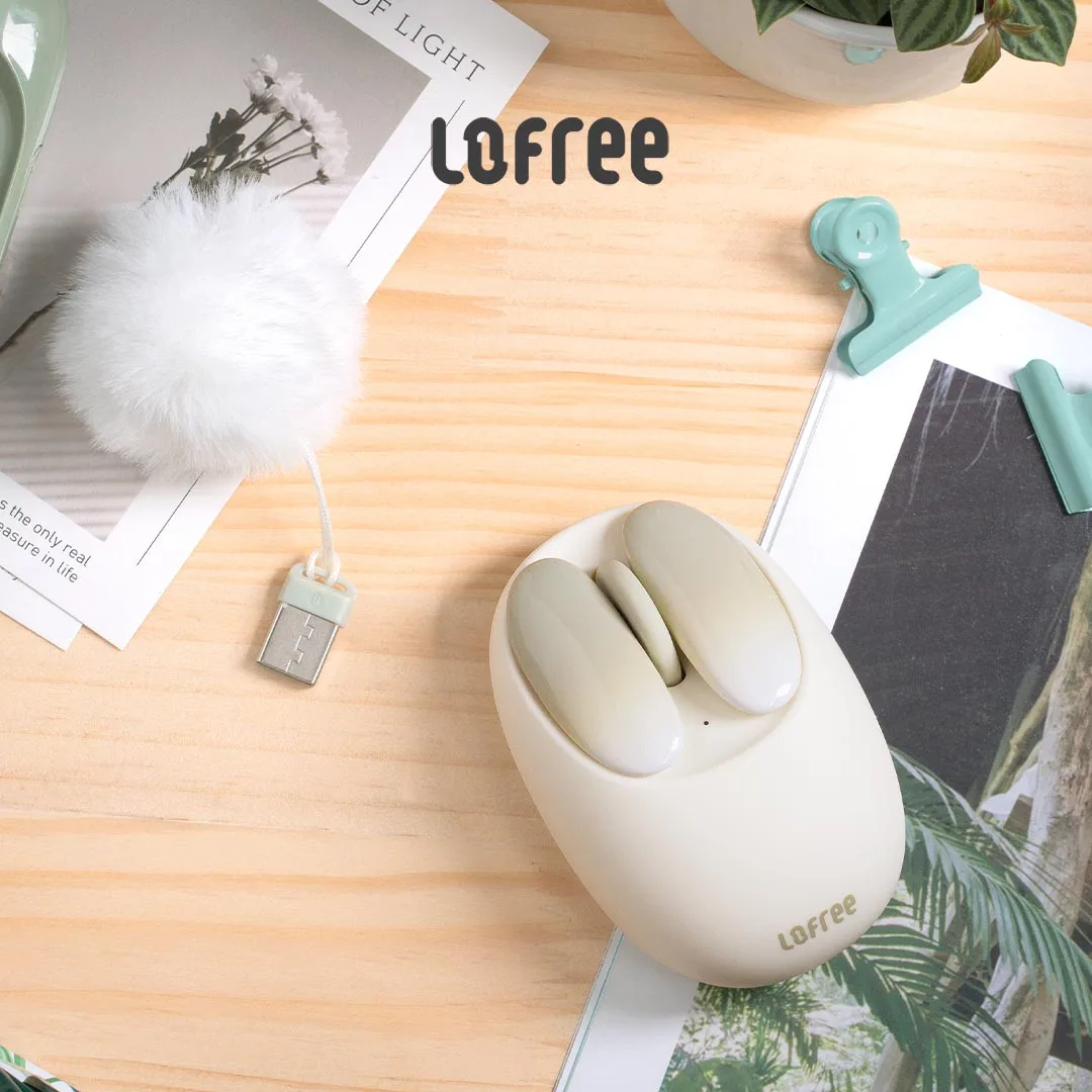 LOFREE Creative BT Wireless Mouse For Laptop Desktop Android Windows IOS System Wireless Mouse For Girls Christmas Gift