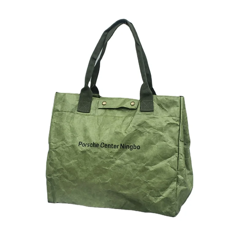 Extra Large Waterproof Splash Proof Dupont Paper Zipper Beach Shopping Tyvek Tote Bag With Inner Pocket