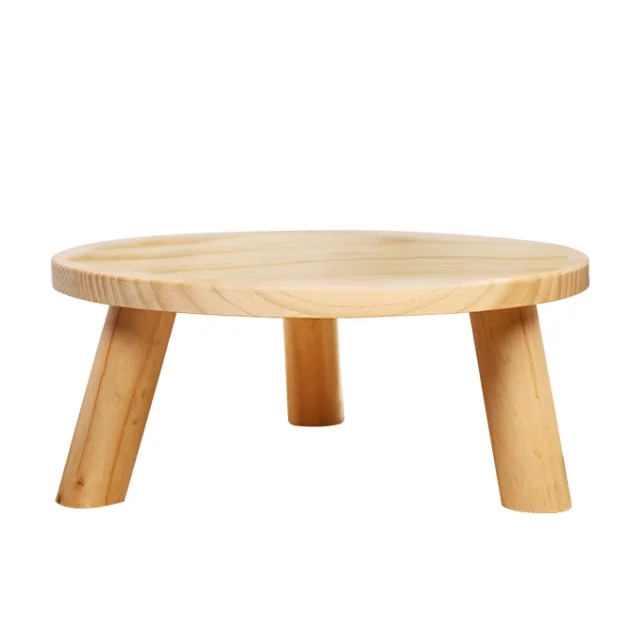 Nordic floating windowsill small tea table solid wood table round tatami tea table 40x40x21cm