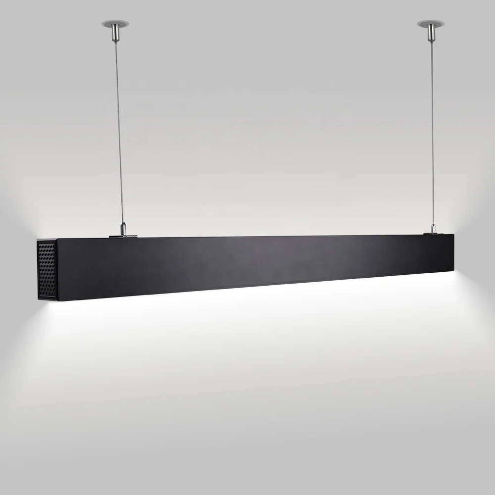 Seamless Linking Up and Down LED Linear Light 2ft 4ft 5ft 30w 40w 50w Microprism Cover LED Pendant Linear Light for Office