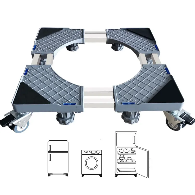 support steel custom feet multifunctional movable roller fridge mobile wheels cabinet stand washing machine adjustable base