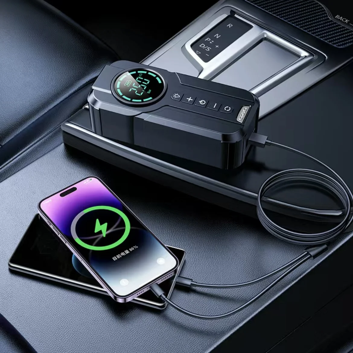 Car Battery Booster Power Bank Charger Lithium Battery Pack 16000mah Portable Car Tyre Air Pump Jump Starter