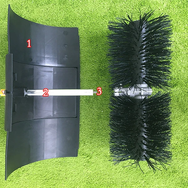 Two stroke lawn sweeper portable gasoline power football field tennis court artificial grass cleaning equipment Snow sweeper