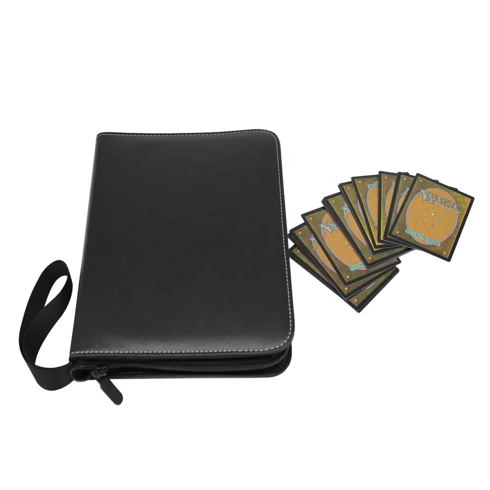 Custom Print Collector Zipper Photo Leather 4 9 Pockets Anime Trading Game Folder Card Holder Binder