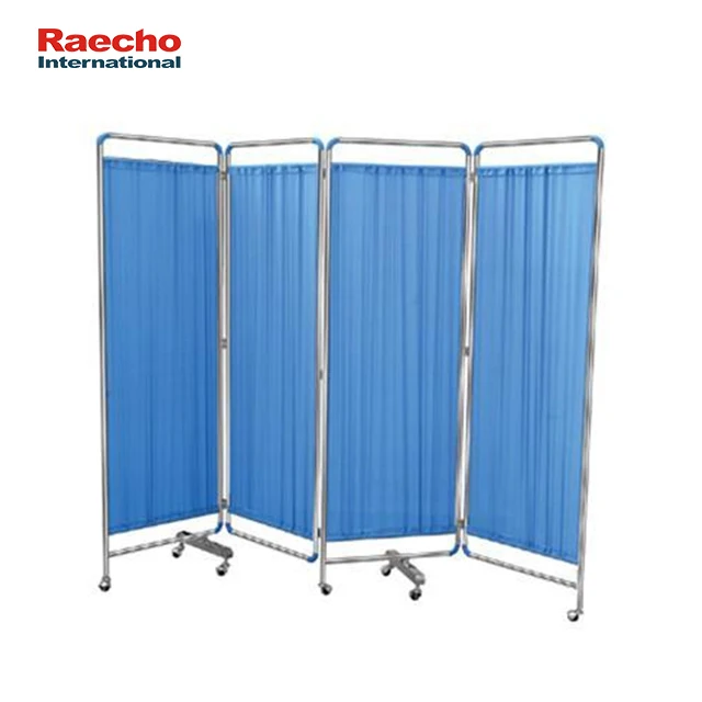 Mobile Hospital Bed Screen 3/4/5/6 Foldas Optional