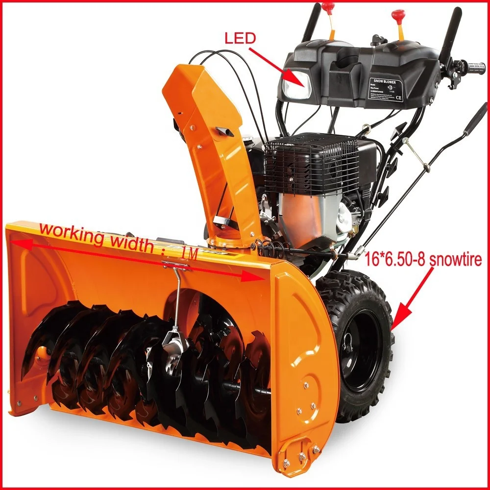 Best seller snowblower/snow blower/snowthrower with 15HP snow engine,LED light,1M working width