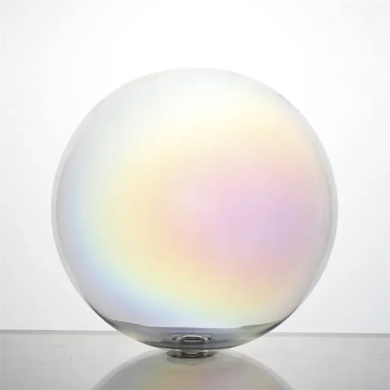 2023 New Custom Superior Interior Lampshades Round Hand-blown Glass Iridescent Sphere Blown Glass Lampshade