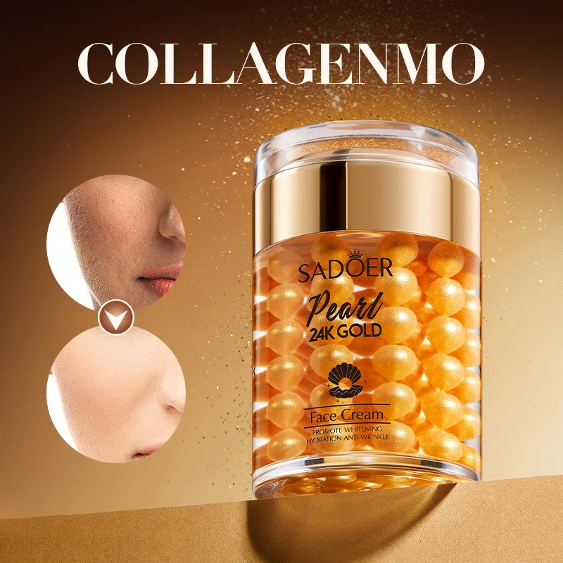 Skin Care 24K Gold Pearl Face Cream for Moisturizing and Brightening(60g)