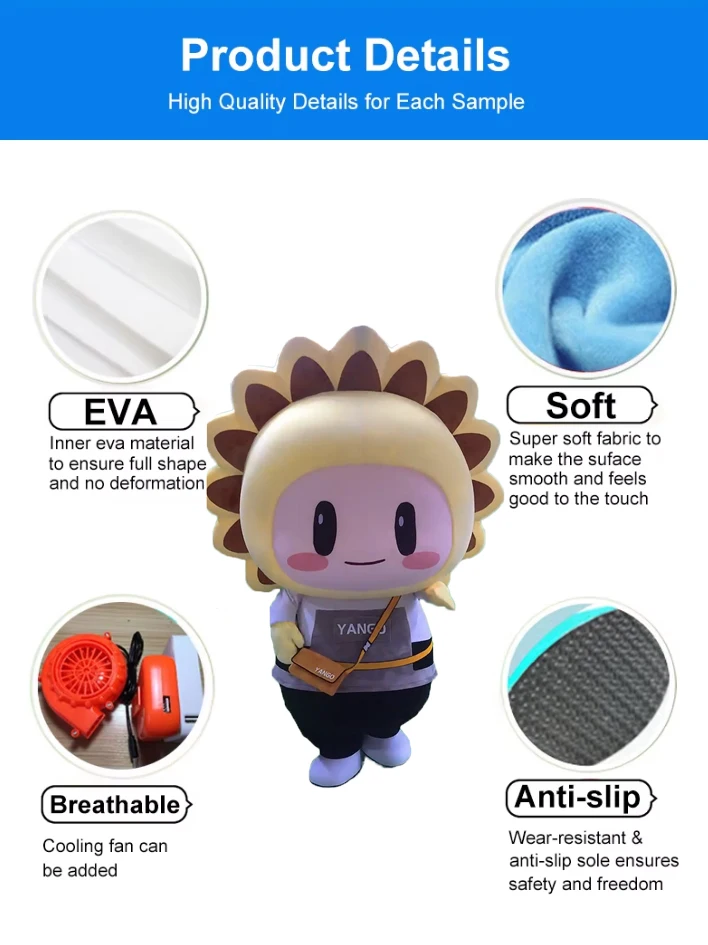 Kinqee Monster University взрослый большой мальчик с подсолнуховым монстром костюм талисмана