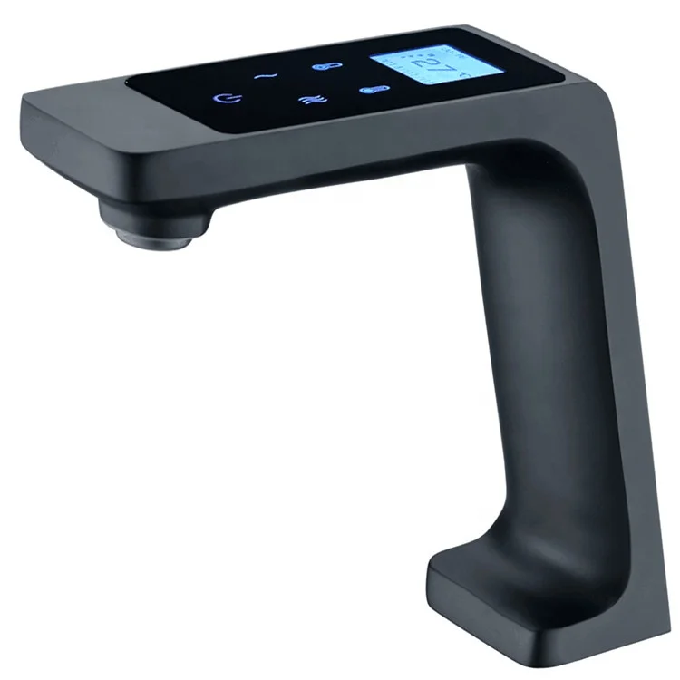 
Smart faucet black color touch screen elecctonic basin mixer for sale 