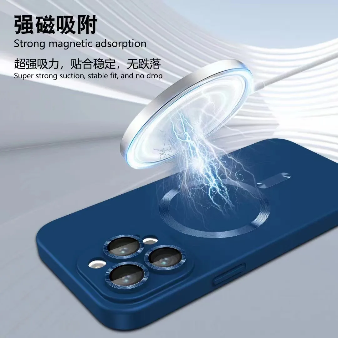 Cell Phone Cover CD Pattern Magnetic Charging Case With Lens Film for  Samsung S22 S22 Plus S22 Ultra S23 S23 Plus S23 Ultra