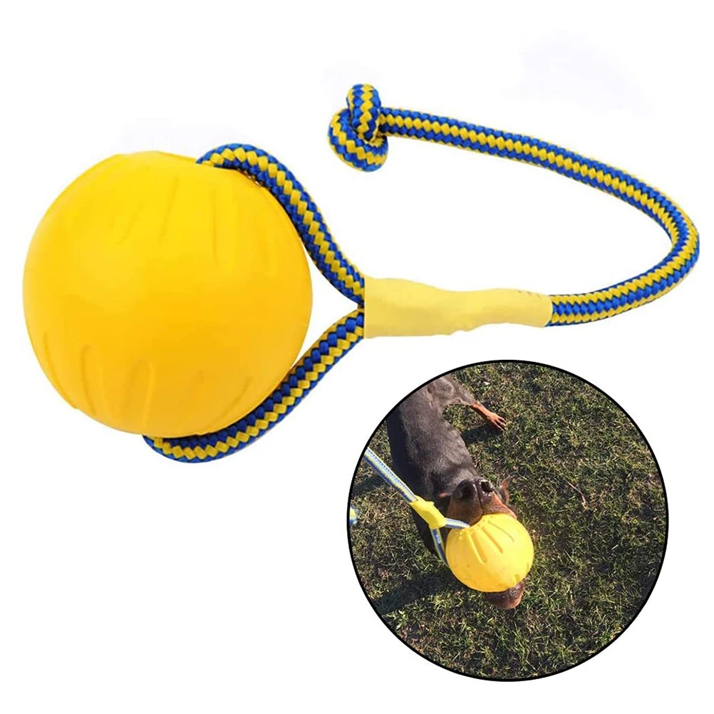 Wholesale Eva Pet Toy Ball Rope Pet Dog Solid Elastic Training Toys Ball