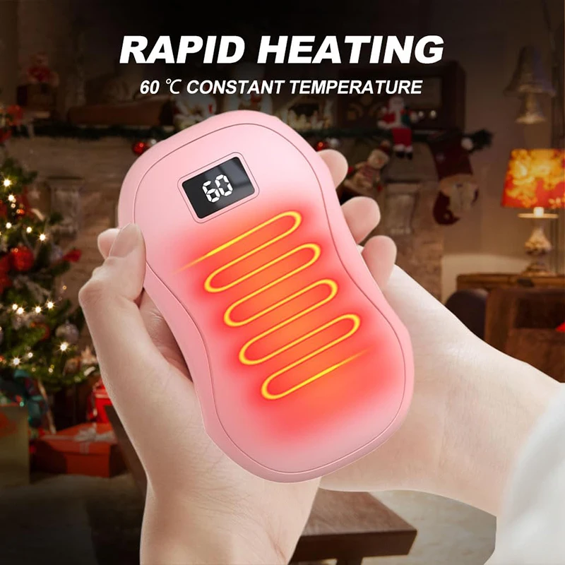 2024 Winter Mini USB Reusable Electric Heating Hot Hands Hand Warmers Powerbank Rechargeable Hand Warmer