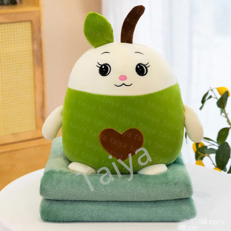 Hot selling Soft Stuffed bunny 2 In 1 Pillow with Blanket Inside Kawaii kids Plush Toys for Children