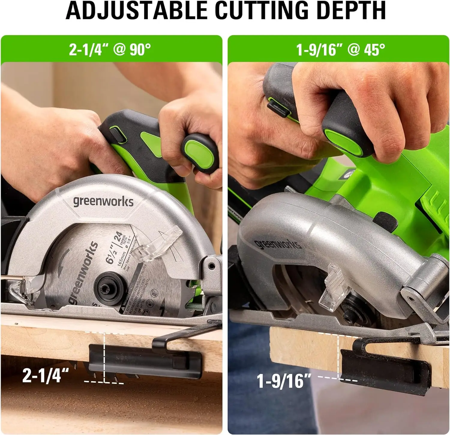 Greenworks 24V 6.5' Cordless Battery Brushless Circular Saw (Tool Only)