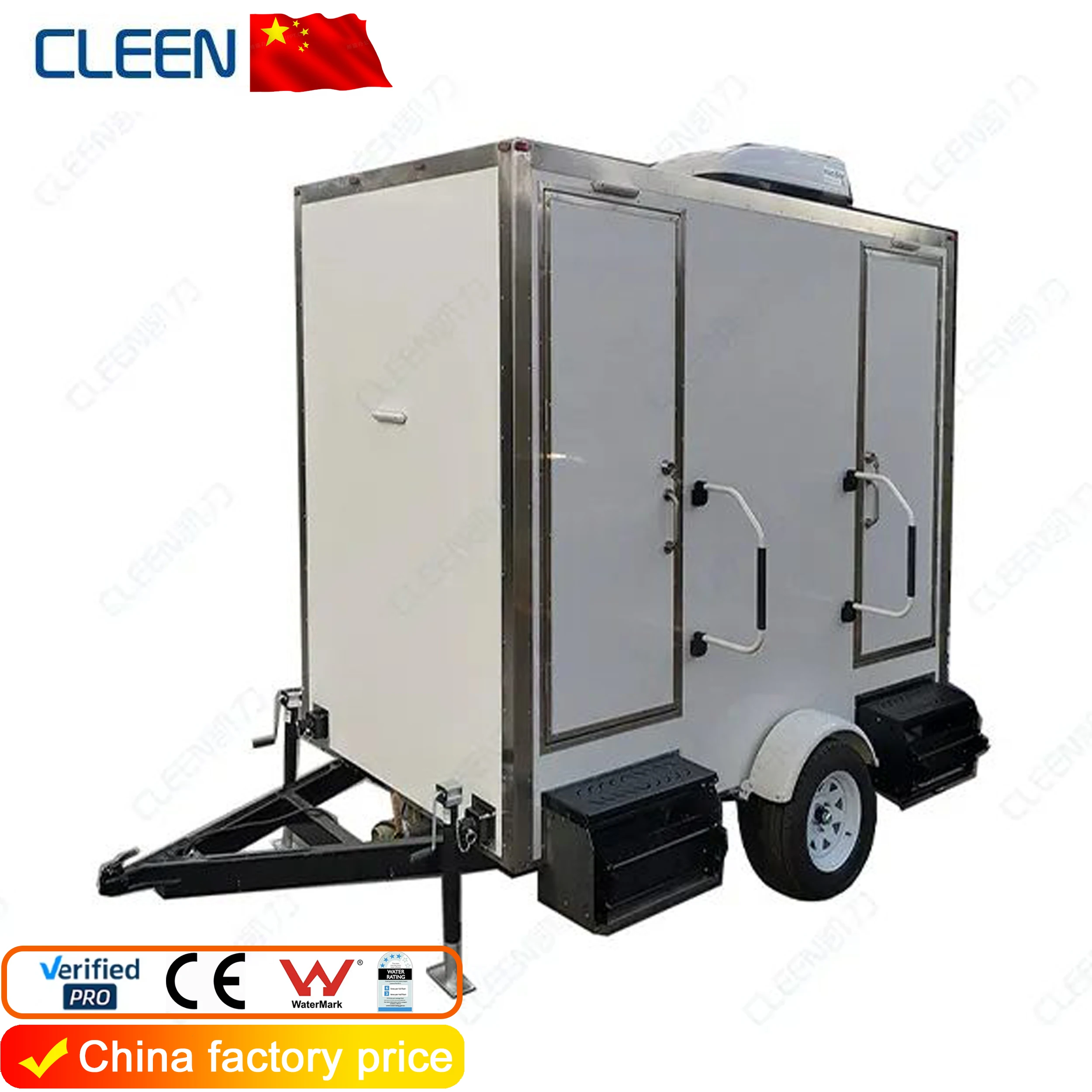 mobile portable toilets for sale shower disabled trailer car steel good material two wheel with spare in one product